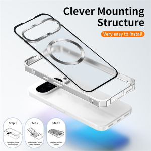 For Google Pixel 10 Case Aluminium Alloy Metal Frame Cover For Pixel10 5G Matte Transparent Phone Shell