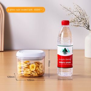 SR99. Orpdro Airtight Food Storage Container | Press Lock Jar | Kitchen Cereal Rice Coffee Bean Organizer
