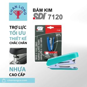 Bấm kim/Dập ghim 10 mini kèm kim chính hãng SDI. 7120. Thép không gỉ bấm 16 tờ. Dùng văn phòng học sinh.