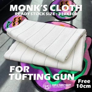 kain monks cloth cotton Tufting fabric kain karpet punch needle Ready Stock 310x100cm
