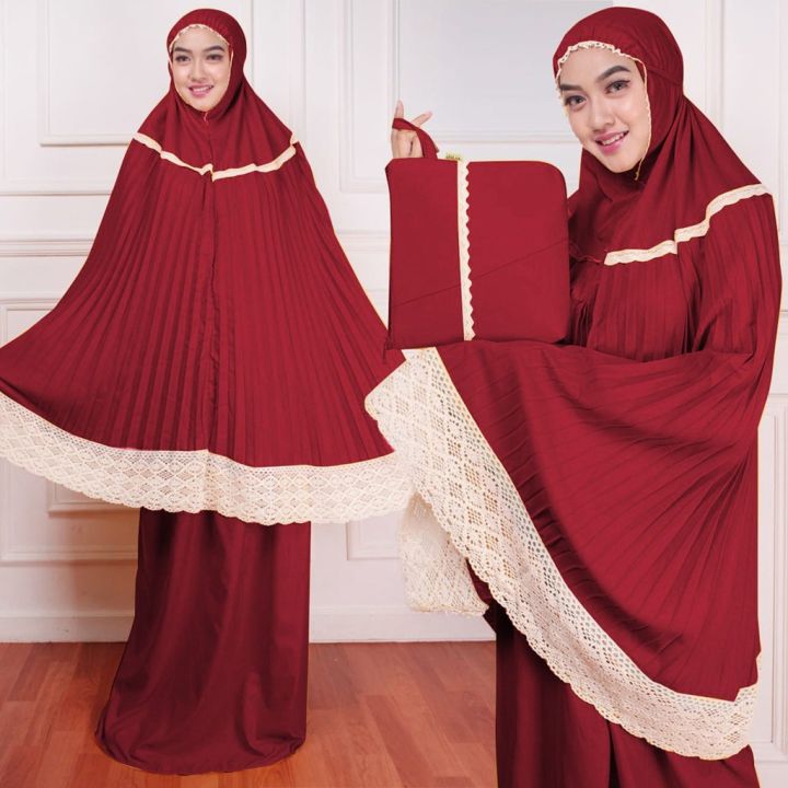 MUKENAH PLISKET DEWASA | MUKENA PLISKET RENDA | TERBARU | TERMURAH | COD