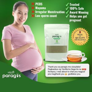 Original Paragis Tea Powder 120g by Lexvic Enterprise- For PCOS Sperm Booster Pregnancy Myoma