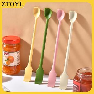 ZTOYL 1 cái thìa Silicone chịu nhiệt dài xử lý kép kết thúc scraper với muỗng mứt spatulas tiện ích nhà bếp phụ kiện nhà bếp