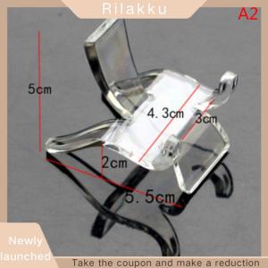 Rilakku 2pcs acrylic shelf stones cluster stand Mineral specimen display holder