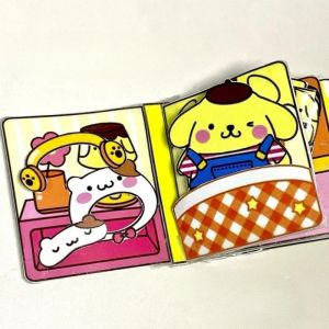 Sanrio Quiet Book Cinnamon Handmade Toys Cute Big Ears Dog Paper Doll Book Doll DIY Handmade Toy Childrens Gift