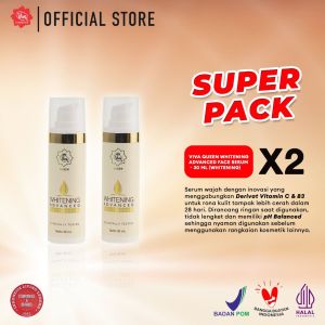 [Super Pack !!!] Viva Queen VIT C ACTIVE Whitening Advanced Face Serum with NIACINAMIDE & Vit B3 - 30 ml (WHITENING)- (isi 2 pcs)