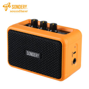 Sondery Mini Guitar Amp สำหรับกีตาร์ไฟฟ้า 5W ลำโพงคู่ แบตเตอรี่ชาร์จได้ ขนาดพกพา พร้อมเอฟเฟกต์ Overdrive/Clean และ Bluetooth