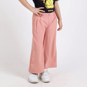 Forest Kids Girl Elastic Waist Plain Pleated Wide Leg Pants | Seluar Budak Perempuan Palazzo - FK810011