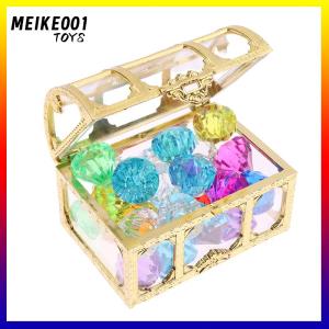 MEIKE001 กล่องคริสตัลอะคริลิคสำหรับเด็กเครื่องประดับอัญมณีเพชรหลากสีสำหรับเด็ก1ชุด