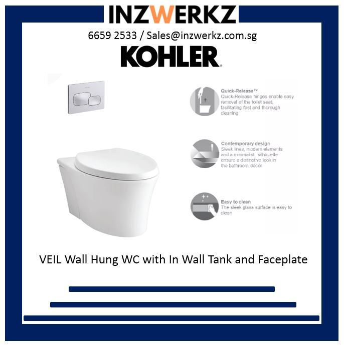 KOHLER VEIL Wall Hung WC BUNDLE | Lazada Singapore