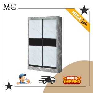 【LOCAL SELLER】Westly Glass 4ft Sliding Wardrobe