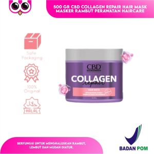 500 GR CBD COLLAGEN REPAIR HAIR MASK MASKER RAMBUT PERAWATAN HAIRCARE