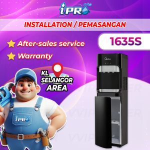 Midea Mild Alkaline Water Dispenser Hot Normal Cold Model: 1635S With 4 Halal Water Filter ( Include Installation )
