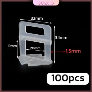 Jozoo 100Pcs Insert Wedge Tile Leveler Systemy Transparent Clips For Stone Installation Use