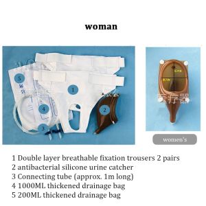 Reusable Men Women Elderly Urine Bag Drainage Bags with Antibacterial Silicone for Incontinence Patient Urine Collector Cather Home Use