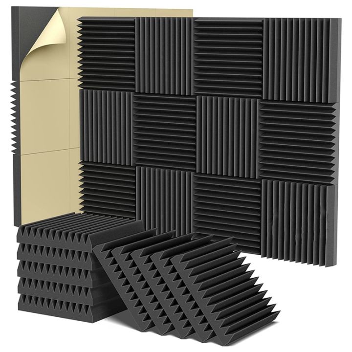 2X12X12inch Self-Adhesive Sound Proof Foam Panels, High Density ...