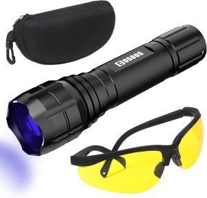 COSOOS Air Conditioner Leak Detector Kit Rechargeable UV Detection Tool with Glasses Portable Bag for Automotive Auto Oil AC UV Dye