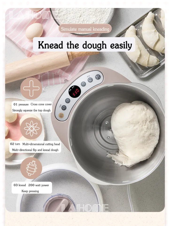 ❤️【English Vision Ready Stock】LAHOME Smart Bear Dough Mixer machine Dough  maker Stand Mixer dough kneader mixer Electric Mixer for Baking Electric