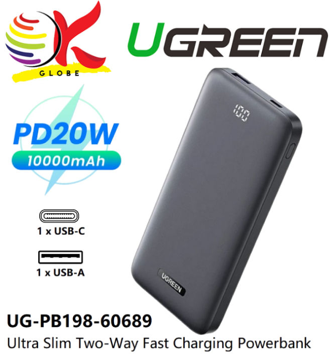 UGREEN Portable Charger 10000mAh USB-C Power Bank PD