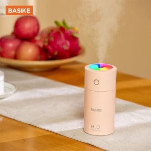 Air Humidifier Kapasitas besar 310ml BASIKE asli Dengan lampu suasana warna-warni Atomisasi nano Humidifikasi super senyap