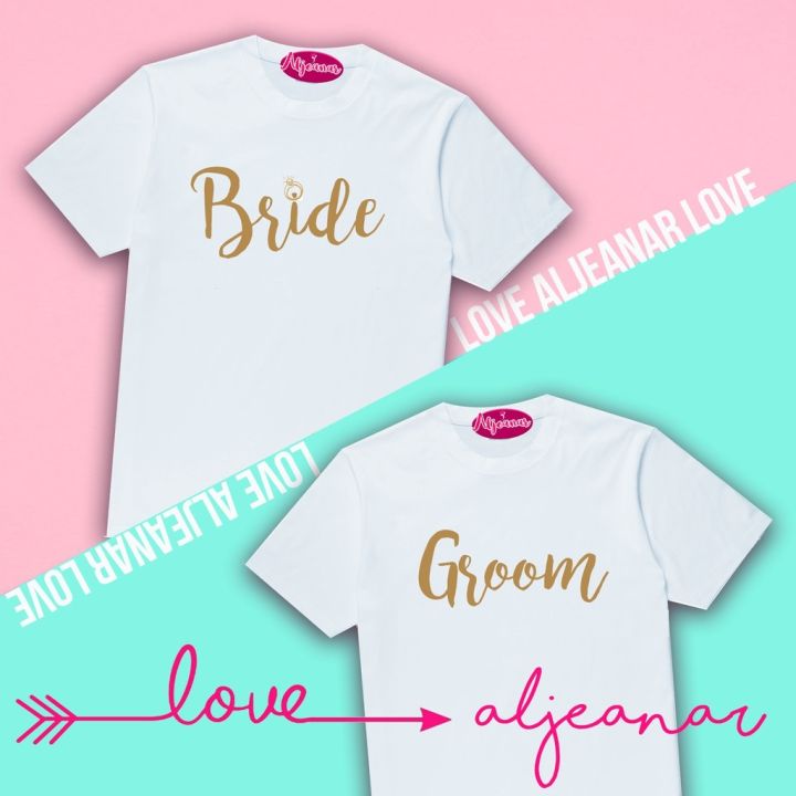 bride and groom couple shirt