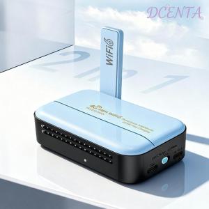 DCENTA Portable Router 4G Wireless WiFi6 with SIM Card Slot 300Mbps 5G Travel Mobile Hotspot 10000mAh Power Bank for B1 B3 B5 B8 B38 B40 B41 Frequency Band for Southeast Asia
