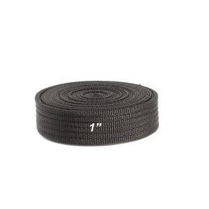 Combat BLACK Nylon Webbing Strap – Available Widths: 1" 1.25" 1.5" 2" | Heavy-Duty Flexible and Wear-Resistant Material for Harness Belts Crossbody Bags Sling Bags Outdoor Gear Pet Accessories and DIY Sewing Projects | Strong & Long-Lasting Co