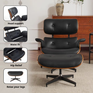 UrbanSpace SG- ChairSingle-seater Leather SofaLight Luxury Eames Designer Leisure ChairNordic Rotatable Lazy