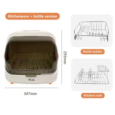 COCOBB Essential UV Light Baby Bottle Sterilizer & Dryer with Dish Rack and Mid-Temperature Disinfection