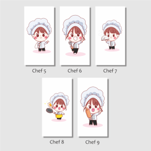 Hiasan Dinding Ruang Makan Aesthetic Walldecor Pajangan Dinding Dapur Lukisan Dinding Chef Cute 055
