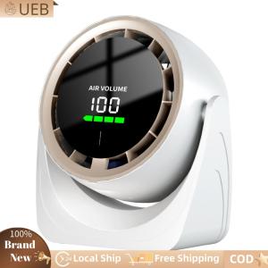 [Ueb Flagship Shop]Desk Fan 100-Speed Digital Display Cooling Fan Wall-Mouted Design for Bedroom Home Office Travel