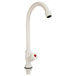 Vòi rửa chén lạnh nhựa PVC trắng Eurolife EL-VCN08 (Trắng)