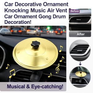 Knock Out the Last Crisp Car Gong Drum Decoration Air Vent Fittings Office Music Experience