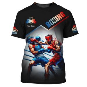 [Local Stock] HBESTY Halloween Christmas 3D Printed Boxing Combat Sports T Shirt for Men Customized Pattern Tee Shirts Summer Street Loose Short Sleeve O-Neck T-shirts