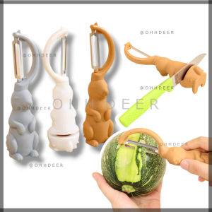 OHHDEER  Pengupas Sayur Buah Serbaguna Dengan Batu Asah / Multifunction Rabbit Peeler With Sharpener