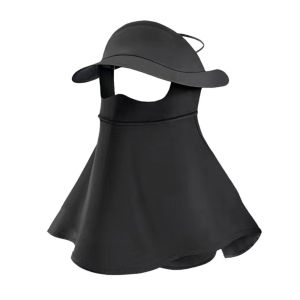 LUMINOU Toàn bộ khuôn nạ chống nắng Lụa băng UPF50 + nạ che nắng Thời trang Bảo vệ cổ Khăn quàng cổ chống tia cực tím Mùa hè