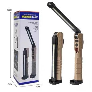 Aunlight LED Work Lamp USB Rechargeable LED Flashlight with Built-in Battery Inspection Lamp Multi Function Folding Work Light Camping Torch Light