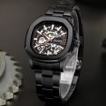 Jam Tangan Pria Original Anti Air Belleda 9633 Rantai Stainless Steel Automatic Movement Bergaransi. 