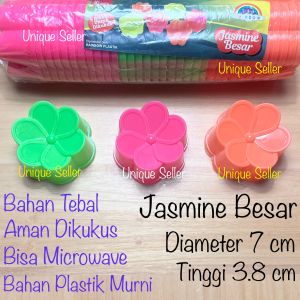 [Isi36] Cetakan Kue Jasmine Besar 7 cm Plastik / Cetakan Bunga Melati / Cetakan Puding Jasmine Plastik  / Cetakan Pudding Agar Jelly / Cetakan Putu Ayu Rainbow / Cetakan Bolu Jasmine Rainbow Plastik