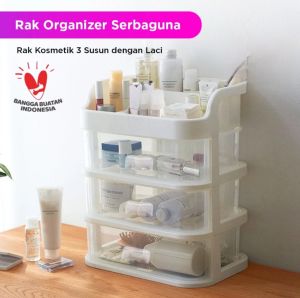 Rak 3 Susun Kosmetik Makeup Serbaguna - Tempat Penyimpanan Alat-alat Kecantikan