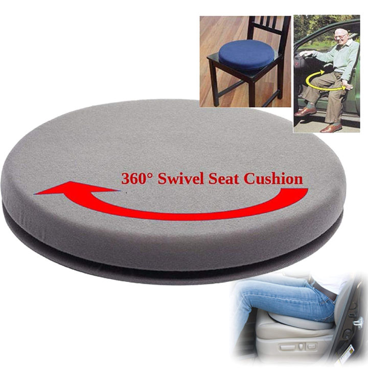 JPK【Ready Stock】Car Seat Cushion 360 Degree Rotating Swivel Anti-skid Car  Chair Seat Cushion Soft Solid Mats Lazada PH