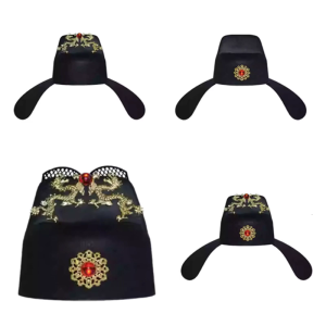 Traditional Hat Breathable Nonwoven Fabric Costume Accessory Ancient Theme Official Hat For Stage Performances