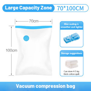Hand Roll Vacuum Compression Bag Reusable Waterproof Clothes Storage Bag Space Saving Seal Bags Travel Vacuum Bag No Need Pump