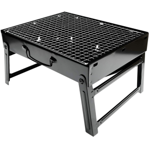 SAIYG Black Portable Foldable Charcoal BBQ Grill - Durable Stainless Steel No Assembly Needed
