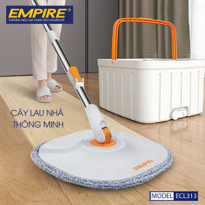 Bộ lau nhà hai ngăn tiết kiệm nước tự vắt thông minh EMPIRE 313 thế hệ mới tặng hai bông lau