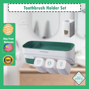 Toilet Multi-function Holder with Punch-free Toothbrush Skincare Mouthwash cup Rack holder set