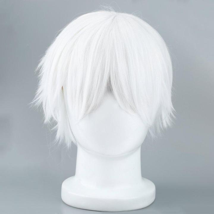 LQA Allwin Male White Wig for Cosplaying Anime Characters