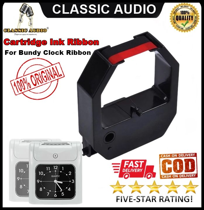 Classic Audio Cartridge Ink Ribbon Bundy Clock Ribbon /INK Cartridge Bundy clock Ink ribbon |Super High Quality Premium (Original)