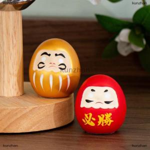 [COD] kunzhan Japanese Daruma Doll Crafts Japanese Inspired Wealth Prosperity Decor Lucky Charm Fortune Ornament Landscape Home Desk Decor Miniature Gifts Accessories