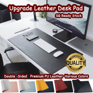 Art Living Double-Sided Leather Desk Pad Protector Mouse Pad Office Desk Mat Laptop Computer Desk Pad Study Mat SG Stock